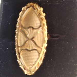 💎 #2  AMAZING DUBAI Gold Adjustable Size Shield Ring 😯